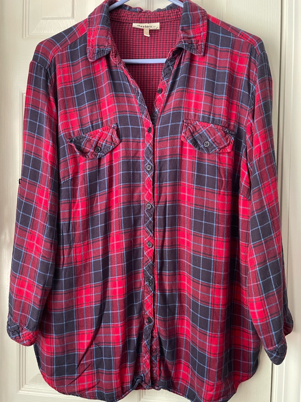 Hester & Orchard Red Plaid Button-Down Shirt - Women